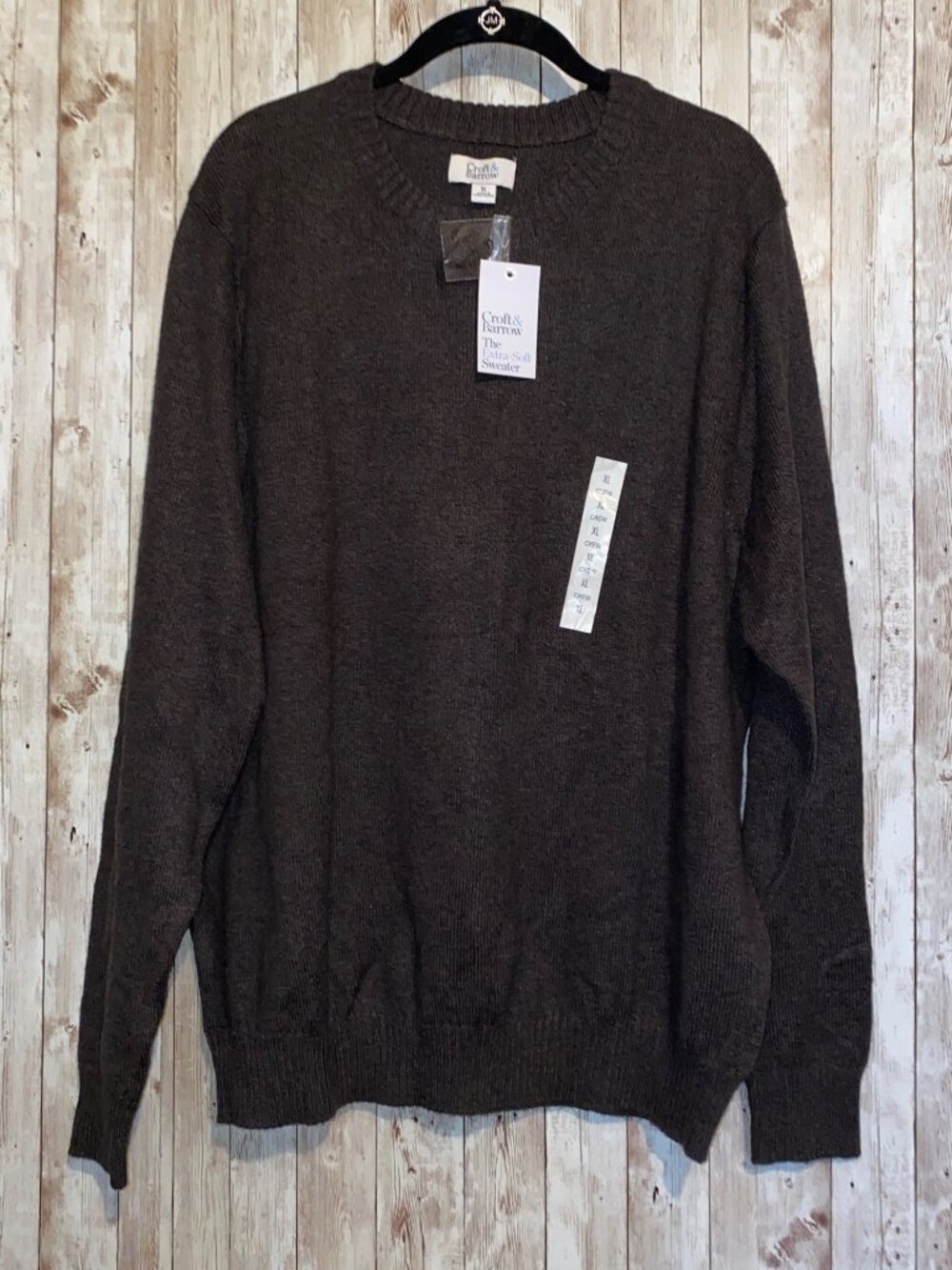 Men's Croft & Barrow Kohl's Dark Brown Extra Soft Sweater Size XL Easy Care NWT
